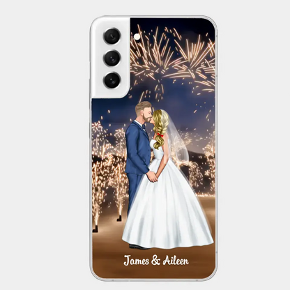 Personalized Phone Cace for Couples, Wedding Gifts,Fireworks