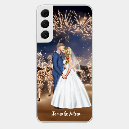 Personalized Phone Cace for Couples, Wedding Gifts,Fireworks
