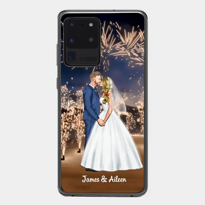 Personalized Phone Cace for Couples, Wedding Gifts,Fireworks