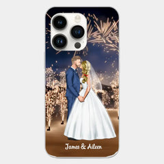 Étui de téléphone personnalisé pour couples, cadeaux de mariage, feux d'artifice