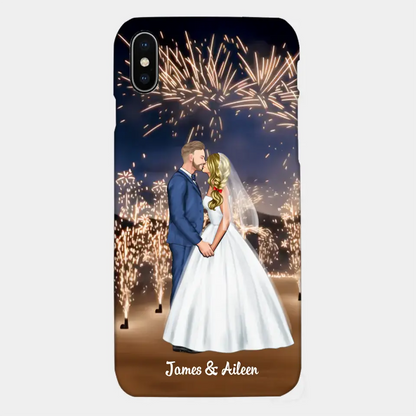 Personalized Phone Cace for Couples, Wedding Gifts,Fireworks