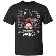 T-shirt Messy Bun Teacher Typographie Espace personnalisé