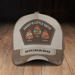 Daddy's Little Sh*ts Funny Gift For Dad Fête des Pères - Casquette classique personnalisée 