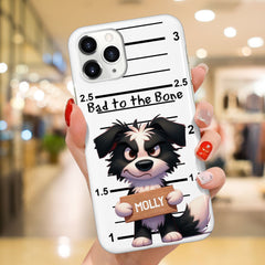 Funny Puppy Pet Dog Crime, Bad To The Bone Coque Pour Téléphone Personnalisée