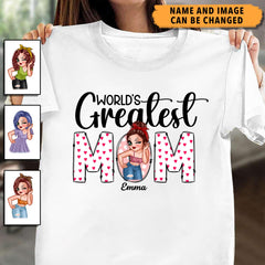 World's Greatest Mom Mother Personalized Shirt, Mother's Day Gift for Mom, Mama, Parents, Mother, Grandmother